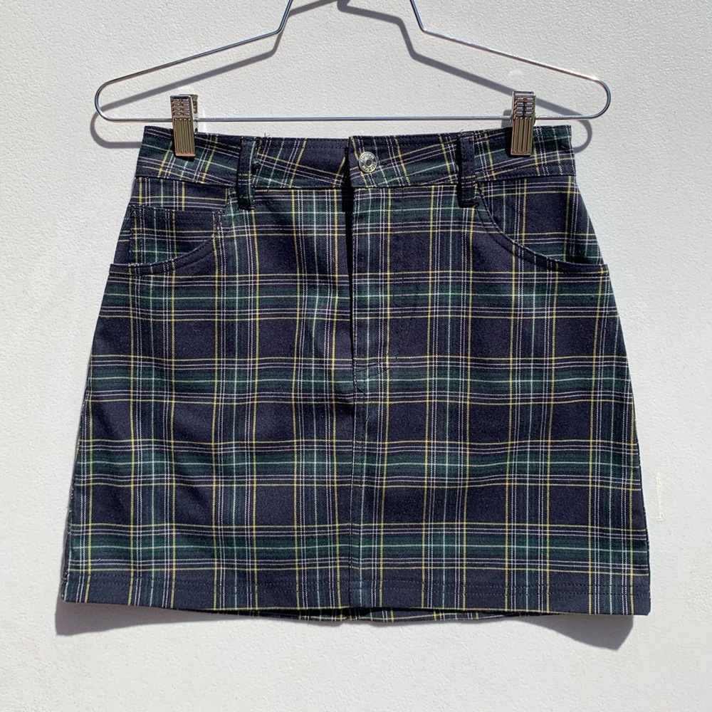 Plaid Mini Skirt - F21